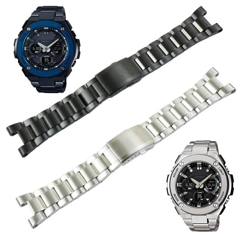 

Stainless steel strap men's for Casio G-SHOCK watch strap GST-W300 400G B100 S310 sports waterproof stainless steel watch band