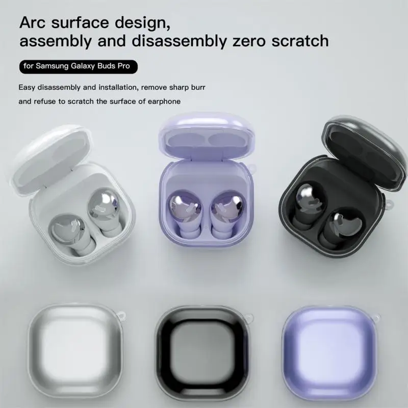 Silicone Case for Samsung Galaxy Buds Pro Headset Protective Sleeve Transparent Wireless Earphone Charging Case
