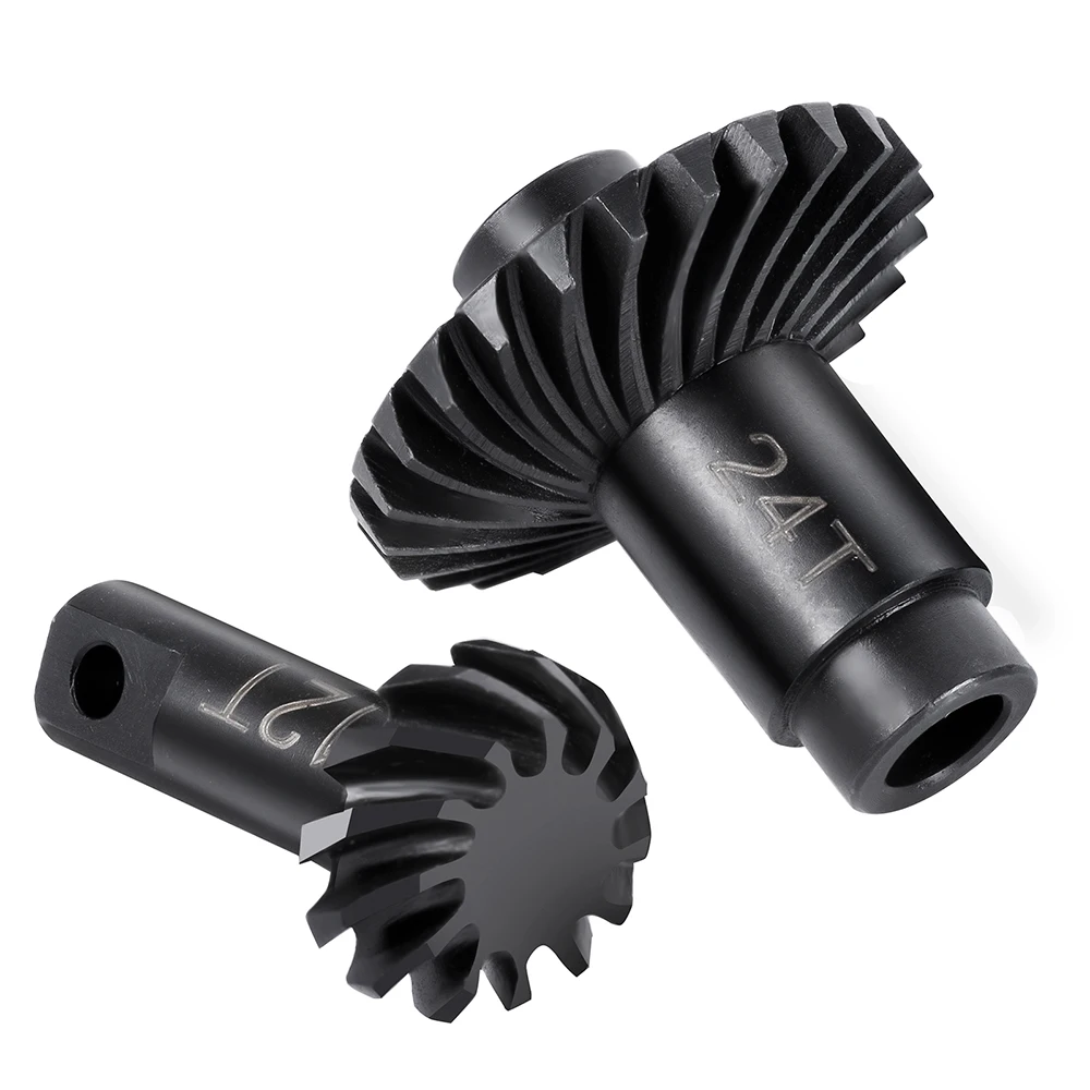 Фото YEAHRUN 24T + 12T/22T + 10T стальной Overdrive, спиральная коническая ось, шестерня для 1/18 RC гусеничного автомобиля TRX4M Bronco Defender Gears №3
