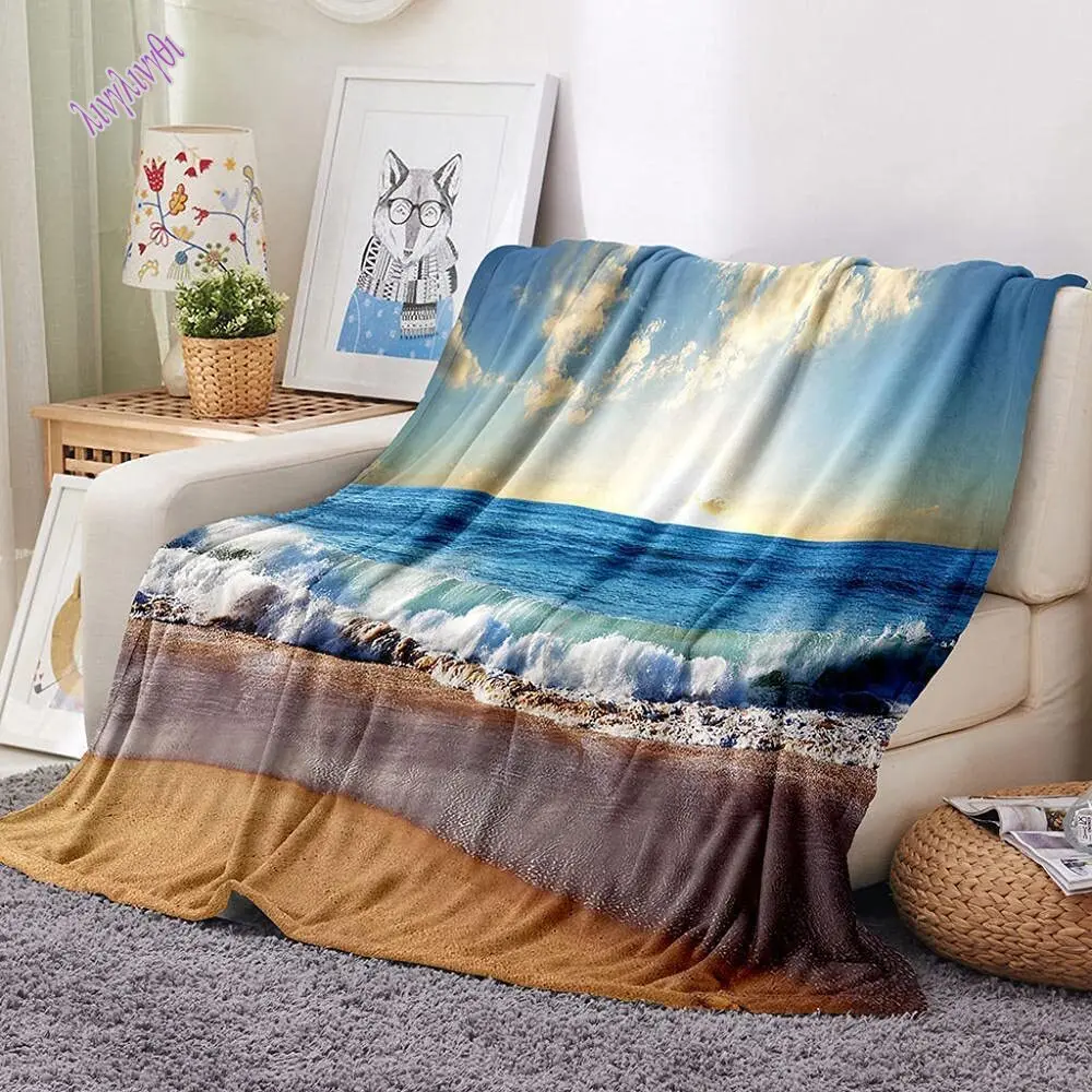 

Landscape Blanket Fashion Fluffy Fleece Throw Blanket Children and Adult Gift Sofa Travel Camping Monster Flannel