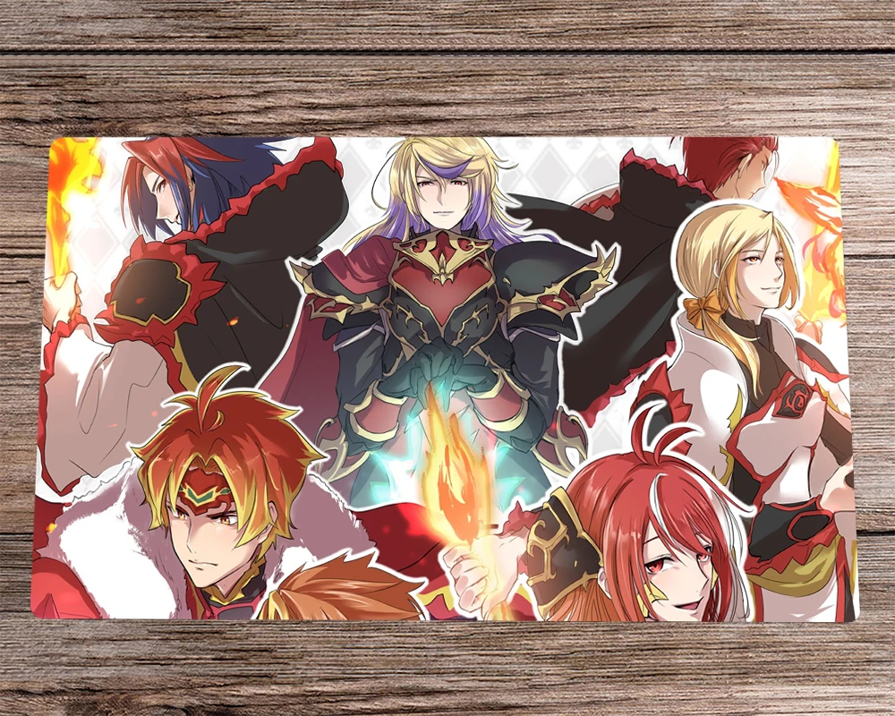 

YuGiOh Anime Playmat Flame Noble Knight Deck CCG TCG Trading Card Game Mat Board Game Mat & Bag Anti-slip Desk Mat Pad Mousepad