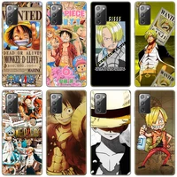 anime one piece luffy sanji phone case for samsung galaxy s22 s21 ultra s20 fe s8 s9 s10e s10 plus s10 lite a9 2018 black cover