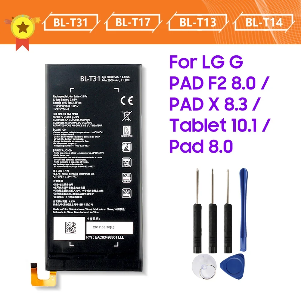 Сменный аккумулятор BL-T31 для LG G PAD F2 8 0 LK460 X 3 VK815 VK500 V520 Pad V480 V495 Tablet 10 1 V700 с