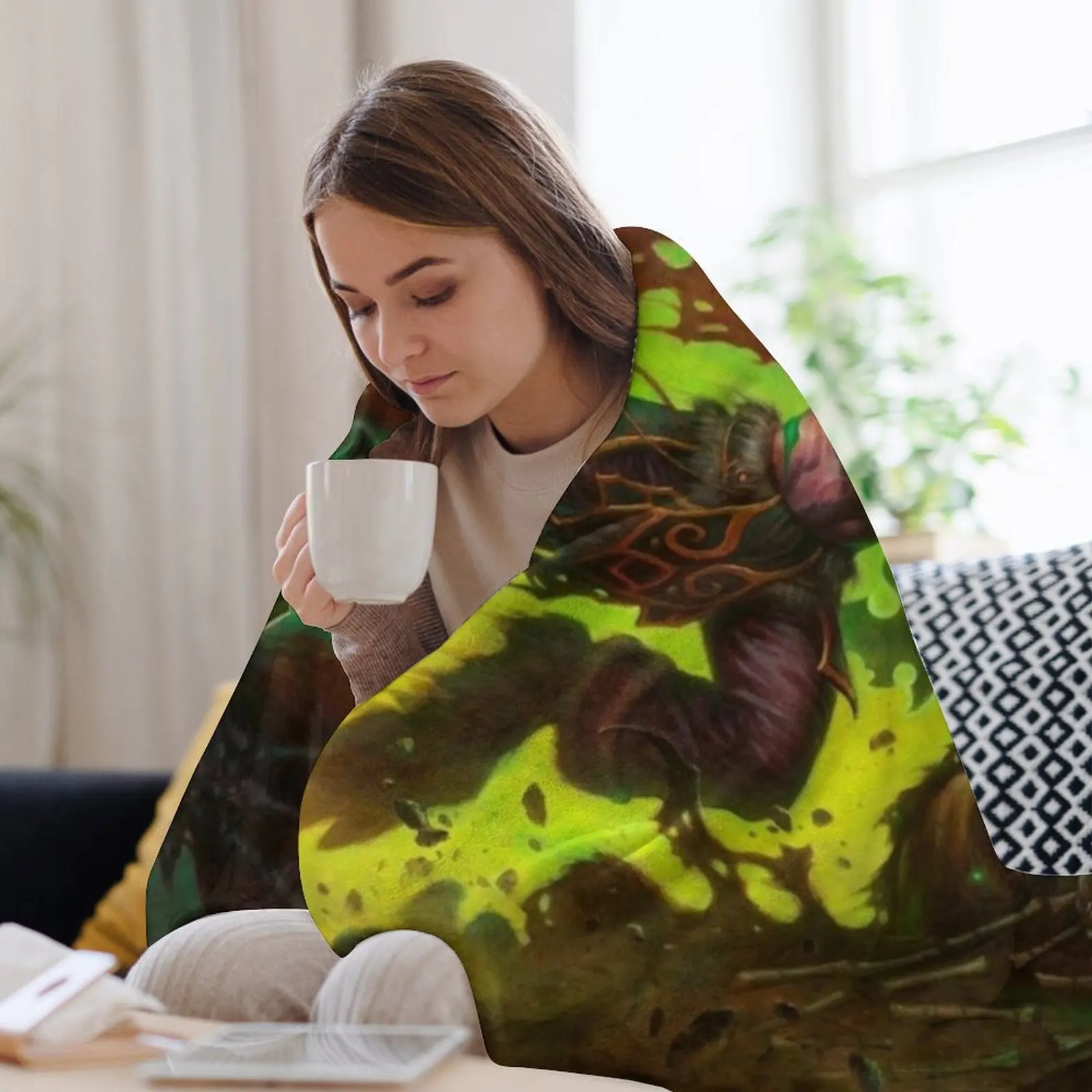 Одеяло Illidan Stormrage Battles Guldan мягкий плюшевый плед для зимних одеял