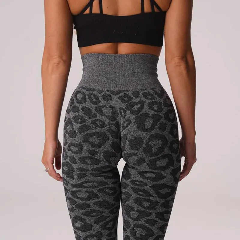Leopard Print Yoga Pants Seamless Leggings Women's High Waist Squat Proof Sexy Stretch Gym Sports Pants Fitness Workout Tights