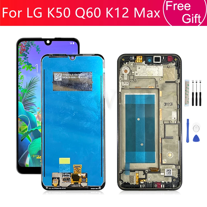 

For LG Q60 LCD Display Touch Screen Digitizer Assembly For LG K50 K12 Max LCD LMX520BMW Display Replacement Repair Parts 6.26"