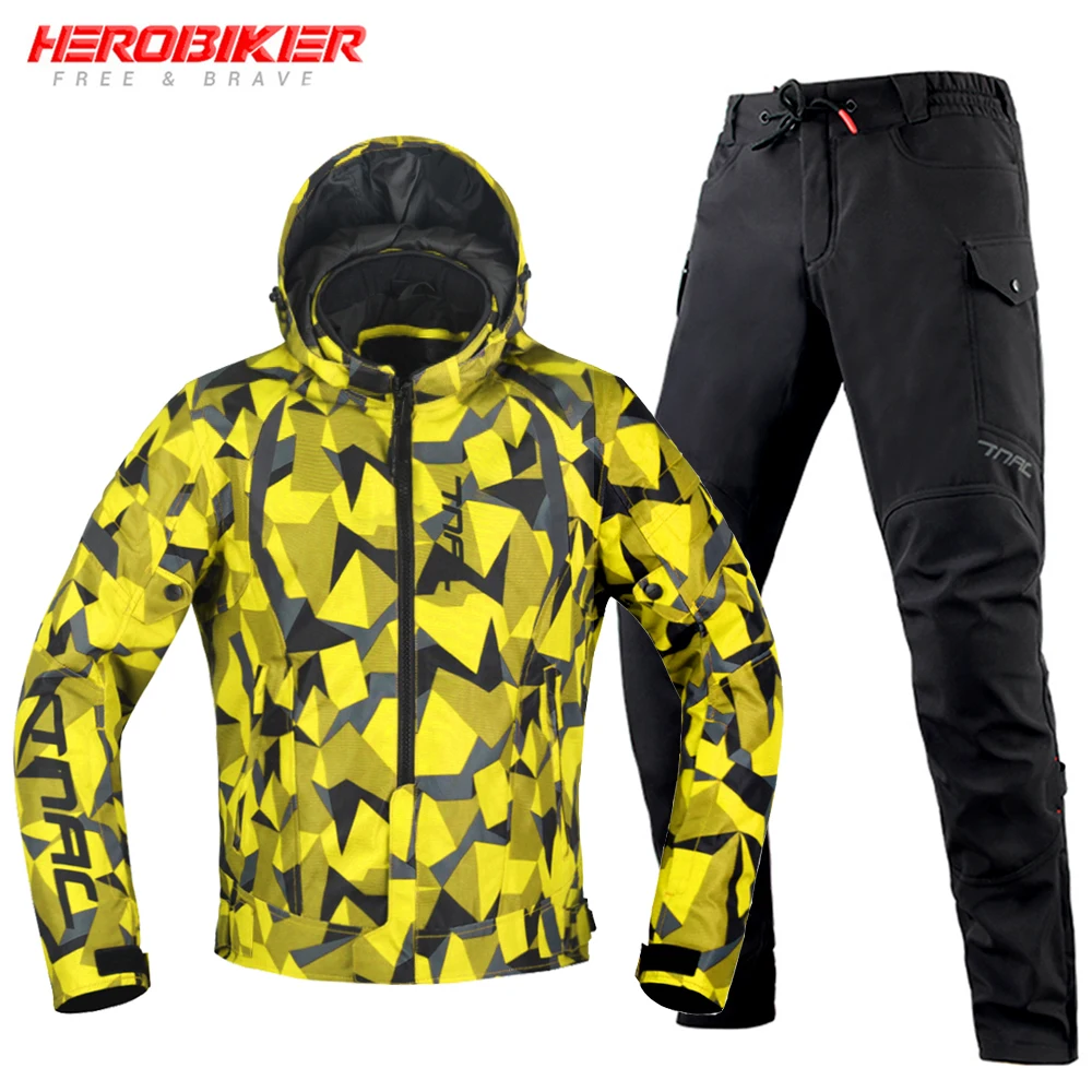 

HEROBIKER Motorcycle Jacket With Protection Motocross Cold-proof Мото Motorcycle Clothing Motocross Gear Reflective Jacket