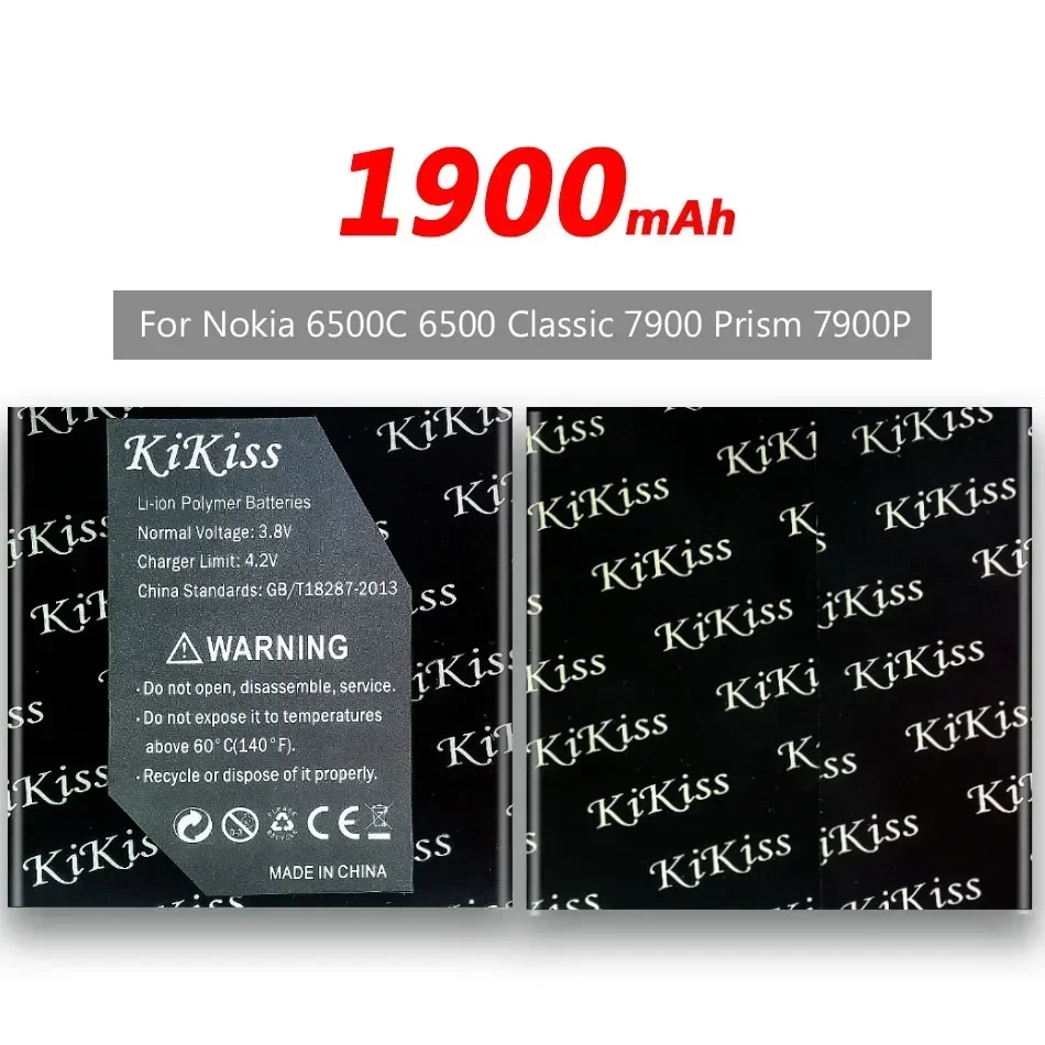 Аккумулятор для телефона BL-6P емкостью 1900 мАч Nokia 6500C 6500 Classic 7900 Prism 7900P BL 6P BL6P Bl6P Batterij