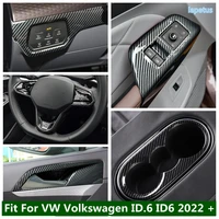 rear trunk switch button frame door bowl panel ac cover trim for vw volkswagen id 6 id6 2022 2023 carbon fiber style interior