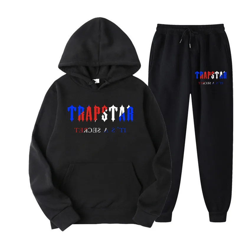 

Designers Trapstar Tracksuit 2 Pieces Set Luxe Unisex Hoodies Fleece Sweatshirt+Pants Suit Sportswear Jogging Men's Sets