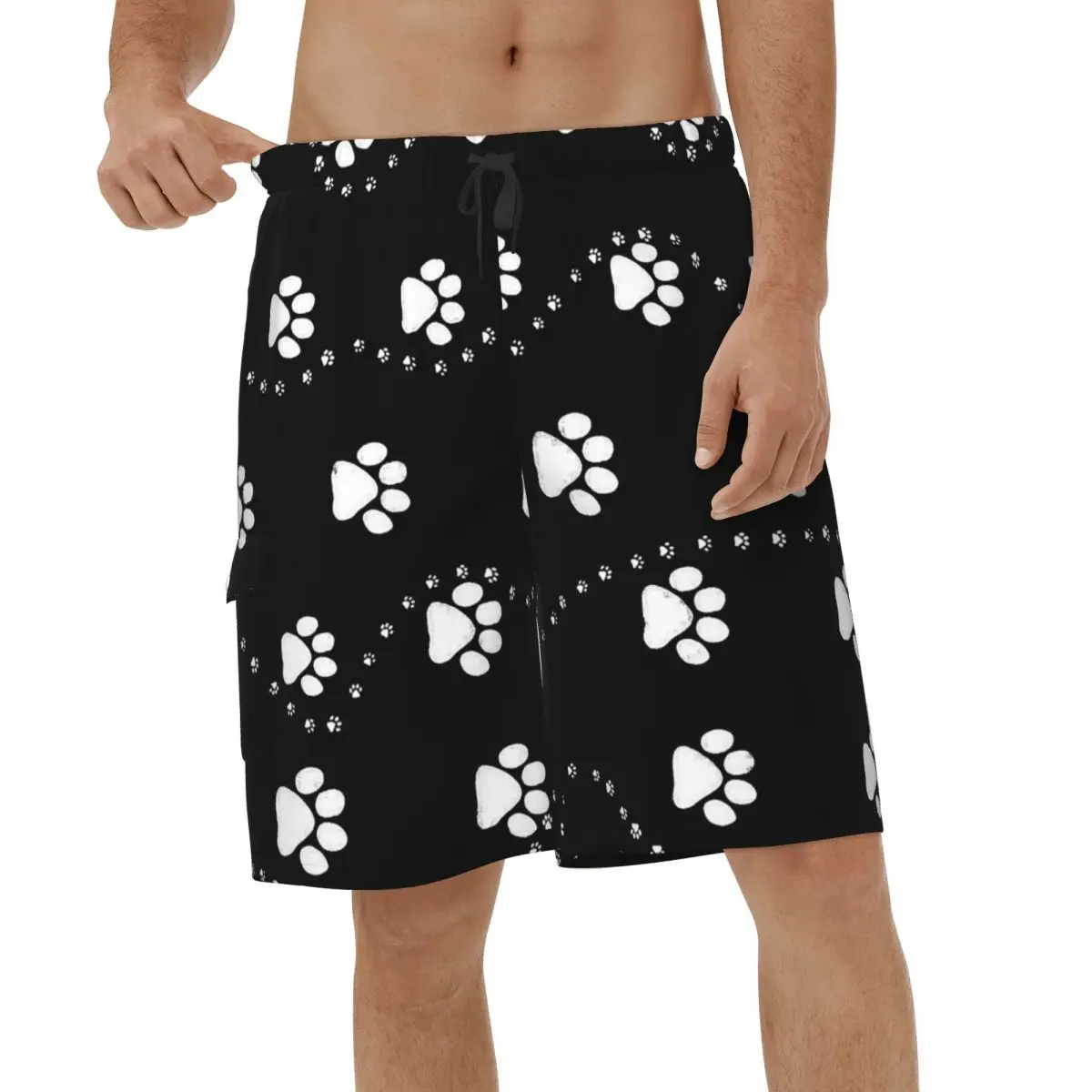 

Dog Paws Paw 3D Printed Beach Shorts Men Fashion Cute Animal Swimwear Board Shorts Quick Dry Running Surf Male Board Shorts
