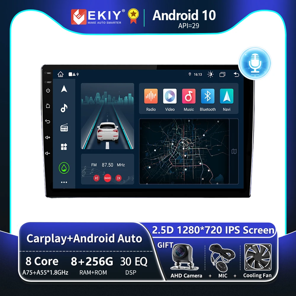 EKIY T8 8G 256G для Toyota VIOS CROWN CAMRY HIACE PREVIA COROLLA RAV4 Автомобильный радиоприемник