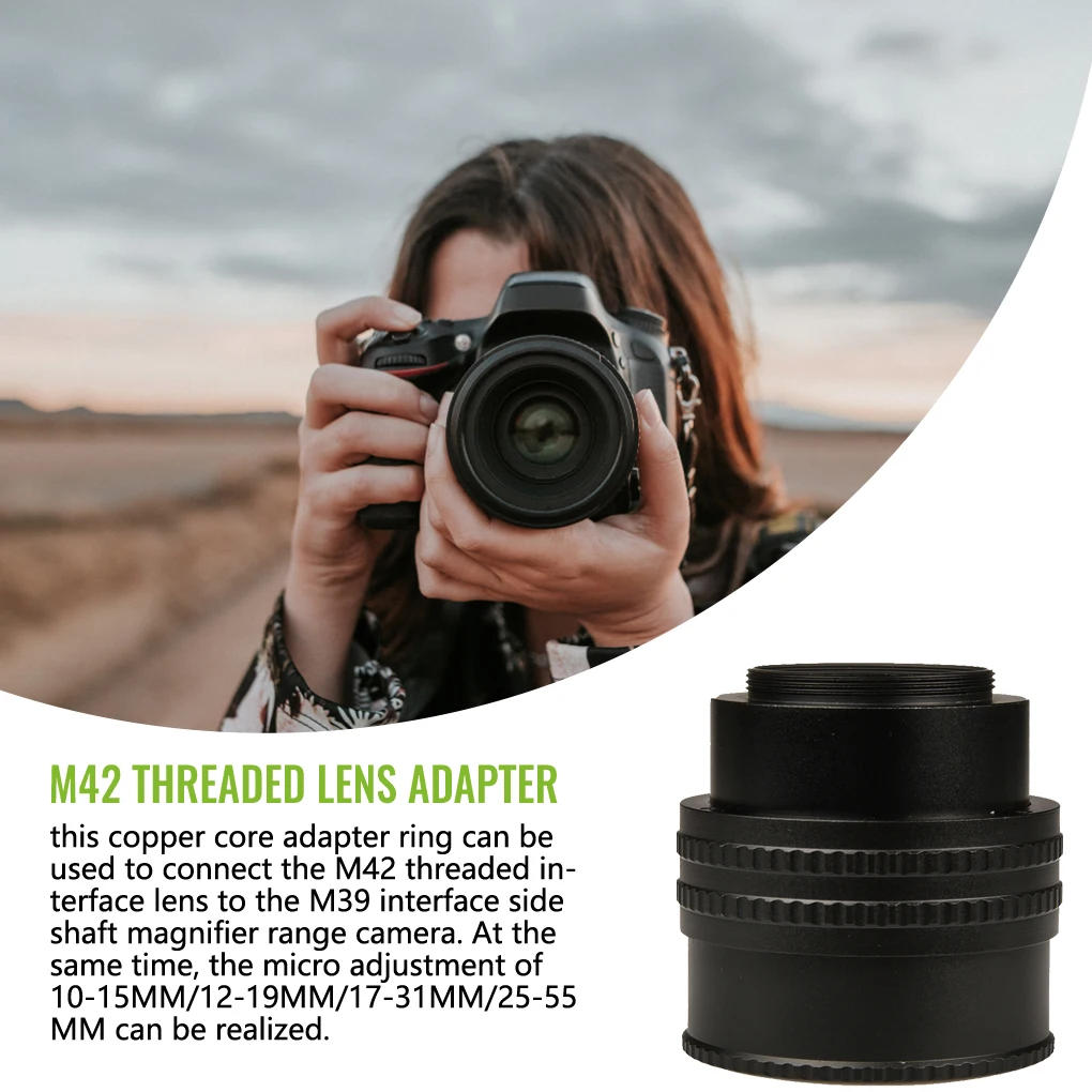 

M42 к M39 адаптер карты гибкий металлический Регулируемый фокус крепление карты анти-скольжения фокусировки винтовые адаптеры Монтажная трубка
