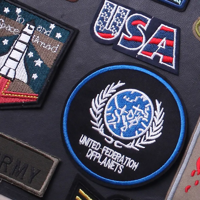 

Military Embroidery Patches on Clothes Space Rocket Clothing Thermoadhesive Patches for Jacket Diy Usa Letters Badge for Sewing