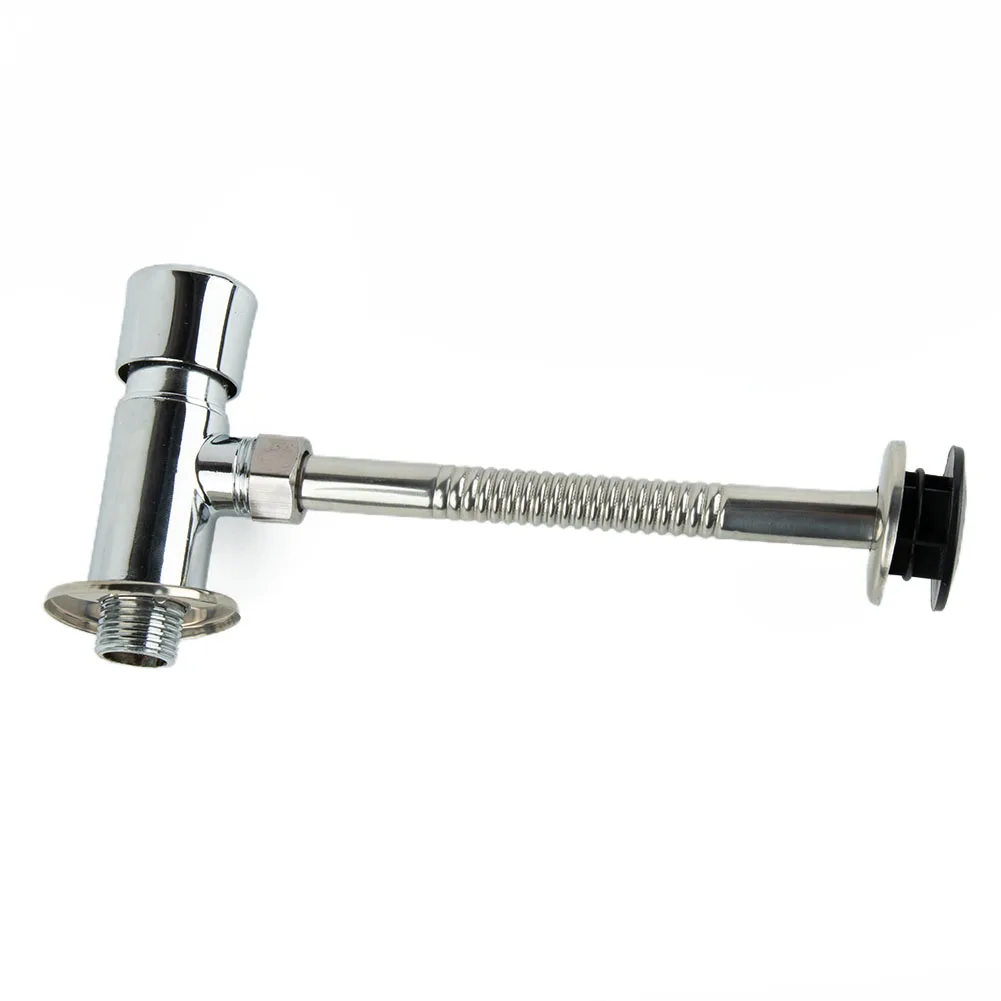 

Manual Flush Valve Flush Valve Bathroom Alloy Flush Valve Silver 5.9in DN15 Urinal Flush Valve 1 Pcs High Quality