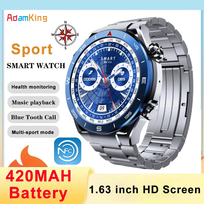 Смарт-часы с компасом 1 62 дюйма водостойкие
