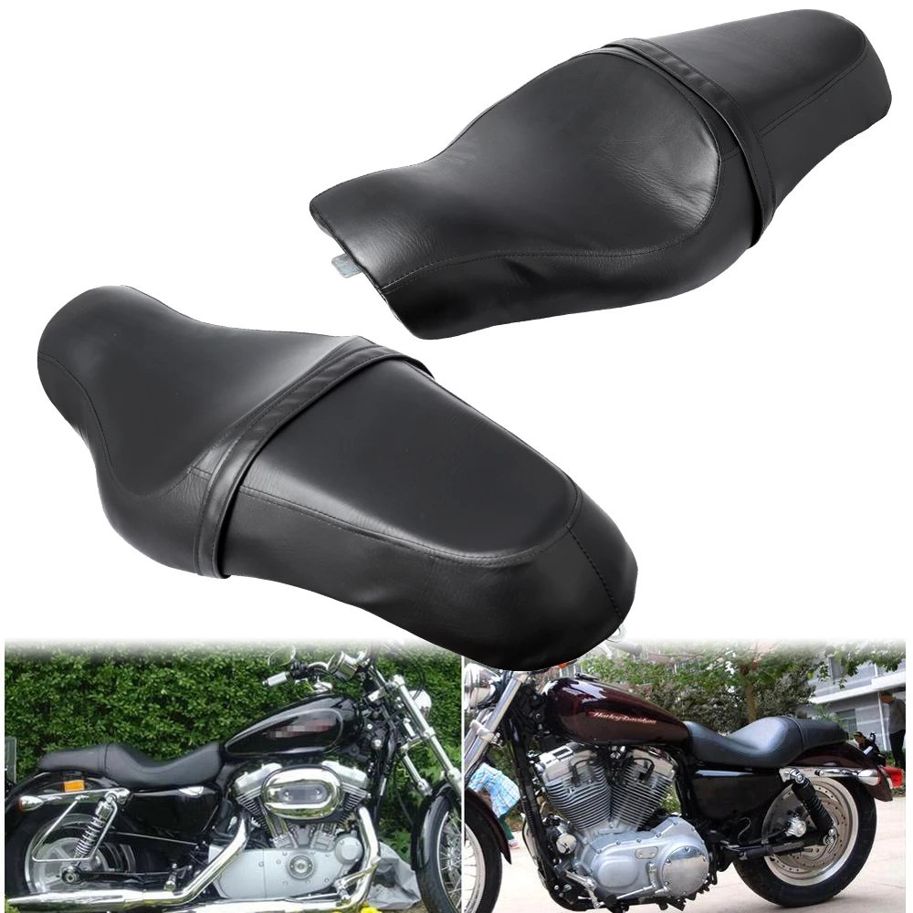 

Мотоциклетная Черная Кожаная подушка на сиденье для Harley Sportster XL883 XL1200 48