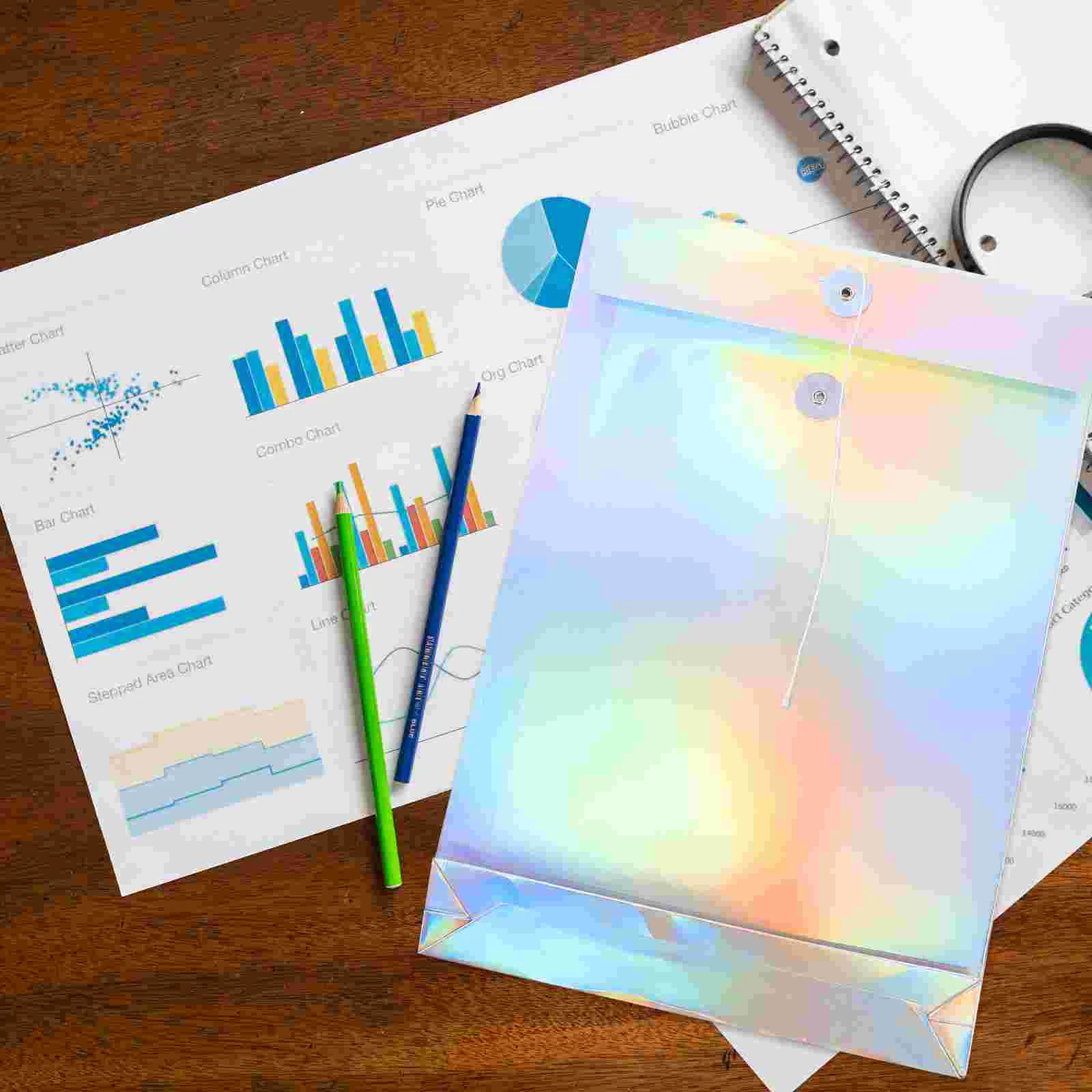 

Document Packaging Bags Sealing File Novelty Folders Storage A4 Clear Colored Folders Envelopes