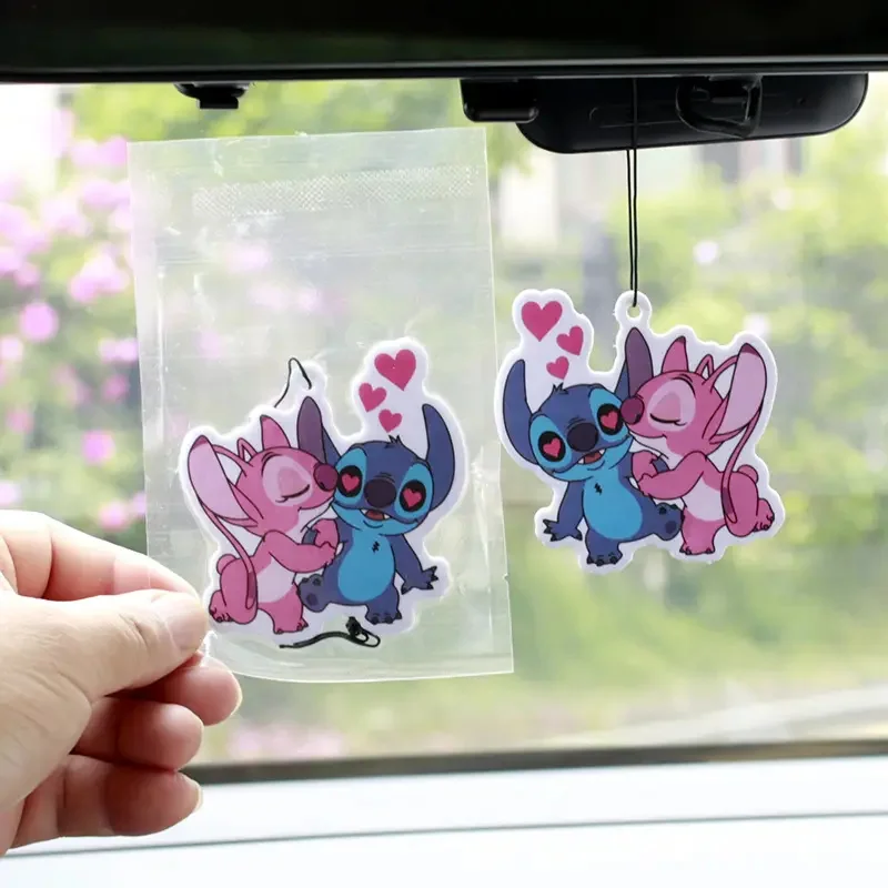 

Автомобильный освежитель воздуха Disney Stitch с героями мультфильмов Sitch, долговечные ароматические бумажные таблетки, средство для устранения запаха и украшения, рождественские подарки