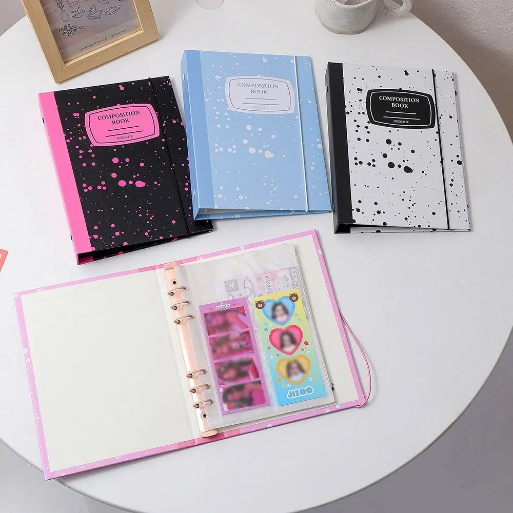 

Ink Drop Pattern Photo Card Collect Book Card Holder Movie Ticket Collection Photo Album Chasing Stars A5 Binder Book