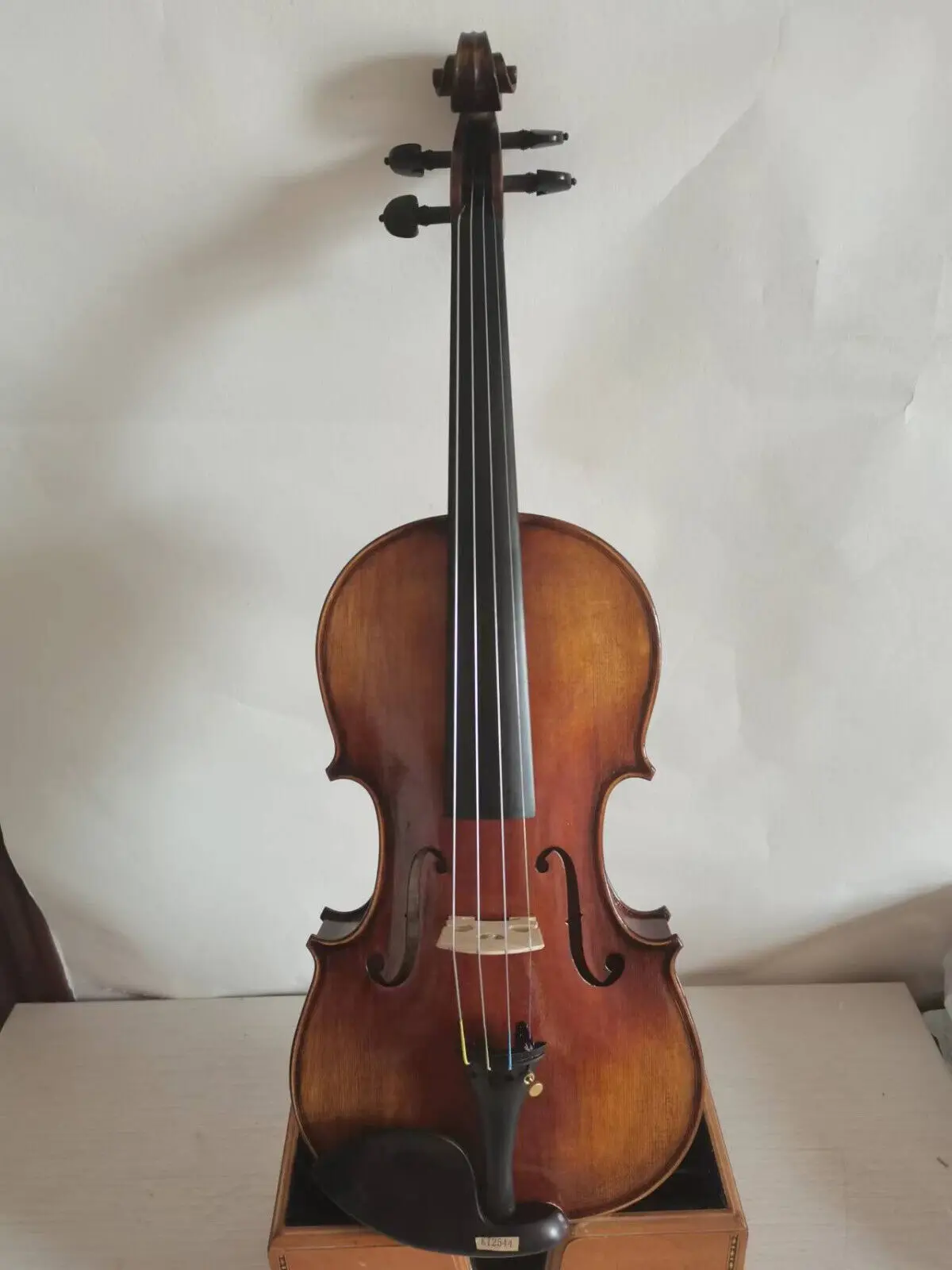

Master 4/4 Violin 1pc flamed maple back spruce top hand carved nice sound K2544