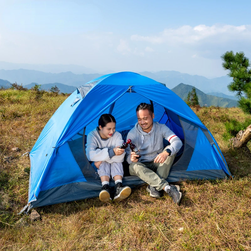 

Туристическая палатка, двухместная портативная складная, непромокаемая, солнцезащитный козырек для походов и отдыха на открытом воздухе, садовая Складная Мебель