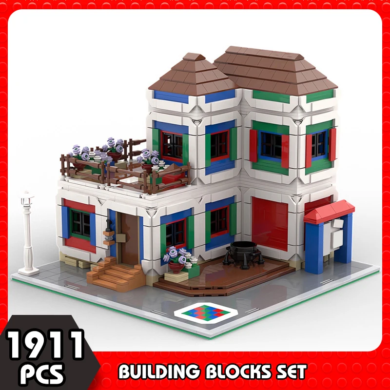 

MOC Game Scene Zeldaed Tears of The Kingdom Tarrey Town Building Block City Architecture Shop Village Brick Children's Toys Gift