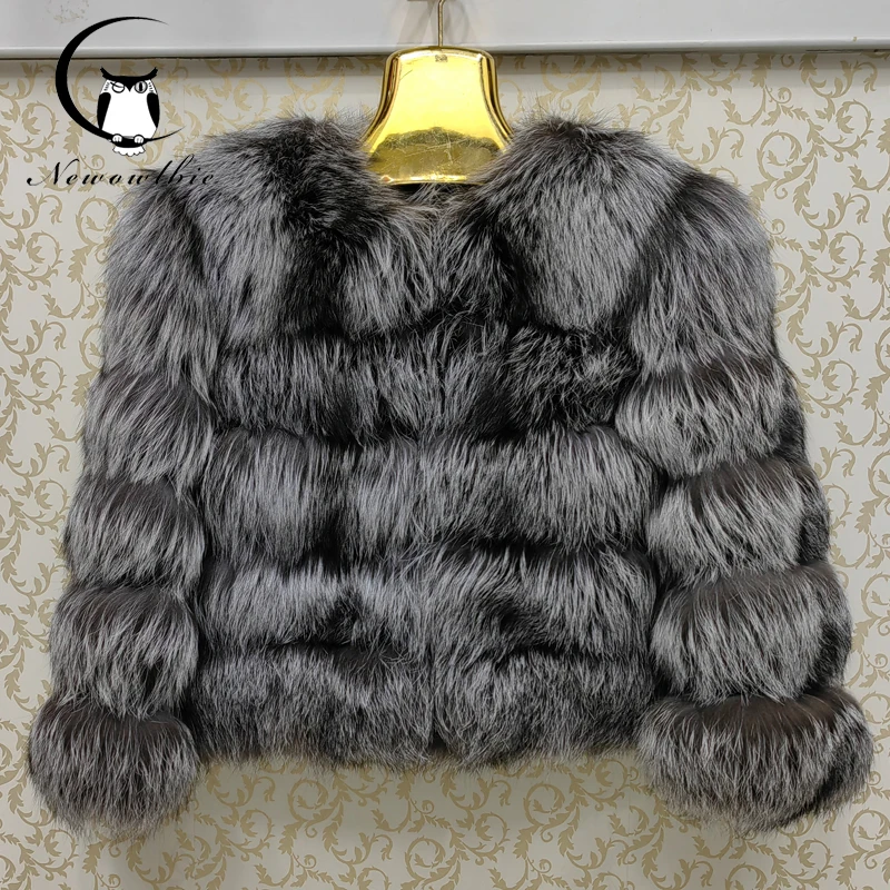 Women's fashion jacket finnish fox fur warm fashion ladies real fur coat clothing plus size outwear super ful Multi-size