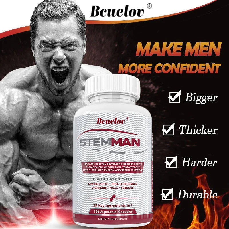 

Bcuelov Men's Ultimate Supplement Guide, Prostate Support, Bigger, Thicker, Longer, Mood, Energy Restoration Confidence