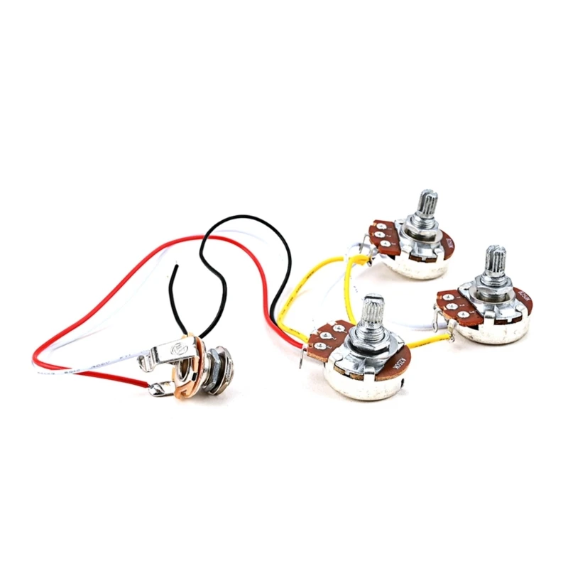 

3 Way Toggle Switch 250K Pots Guitar Wiring Harness Kits Replacement with Jack Drop Shipping
