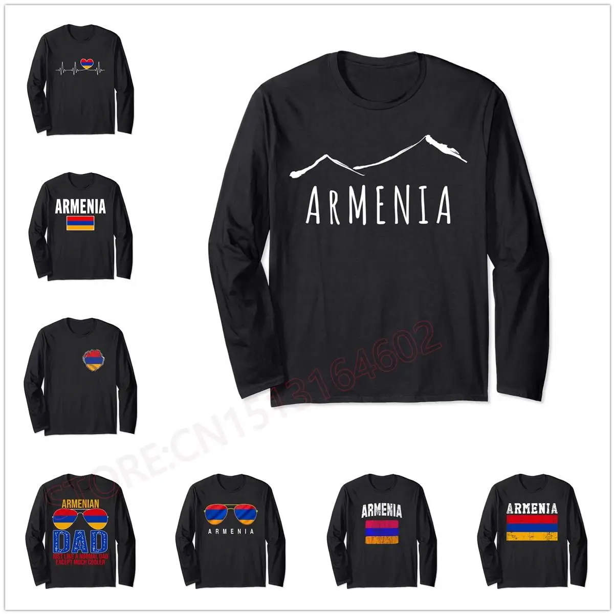 Ararat Yerevan Armenia Long Sleeve For Armenians Men Women Unisex T-Shirt LS Tops 100% Cotton Tees