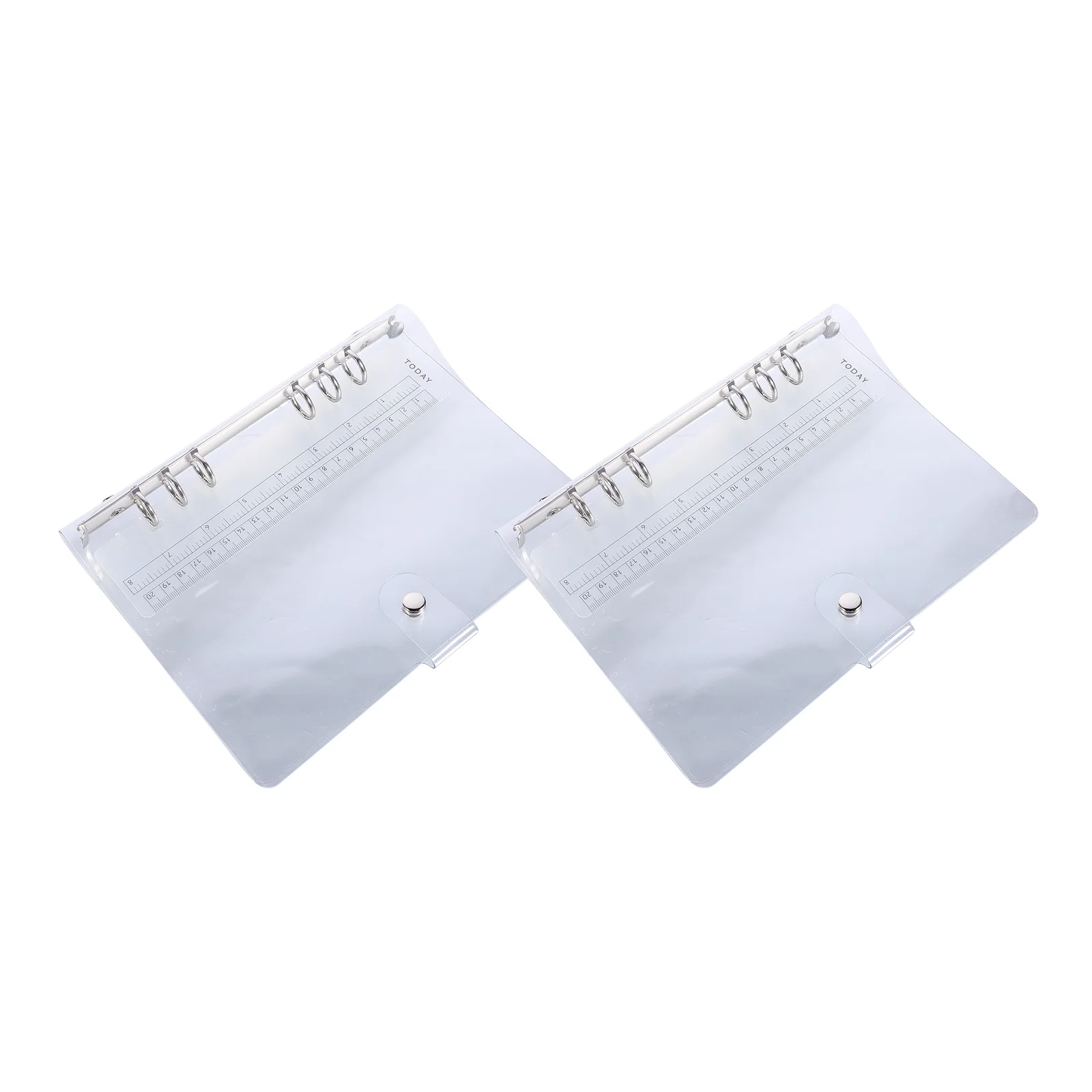 

2pcs Planner Cover Practical Protective Transparent A5 Standard Cover with Snap Button