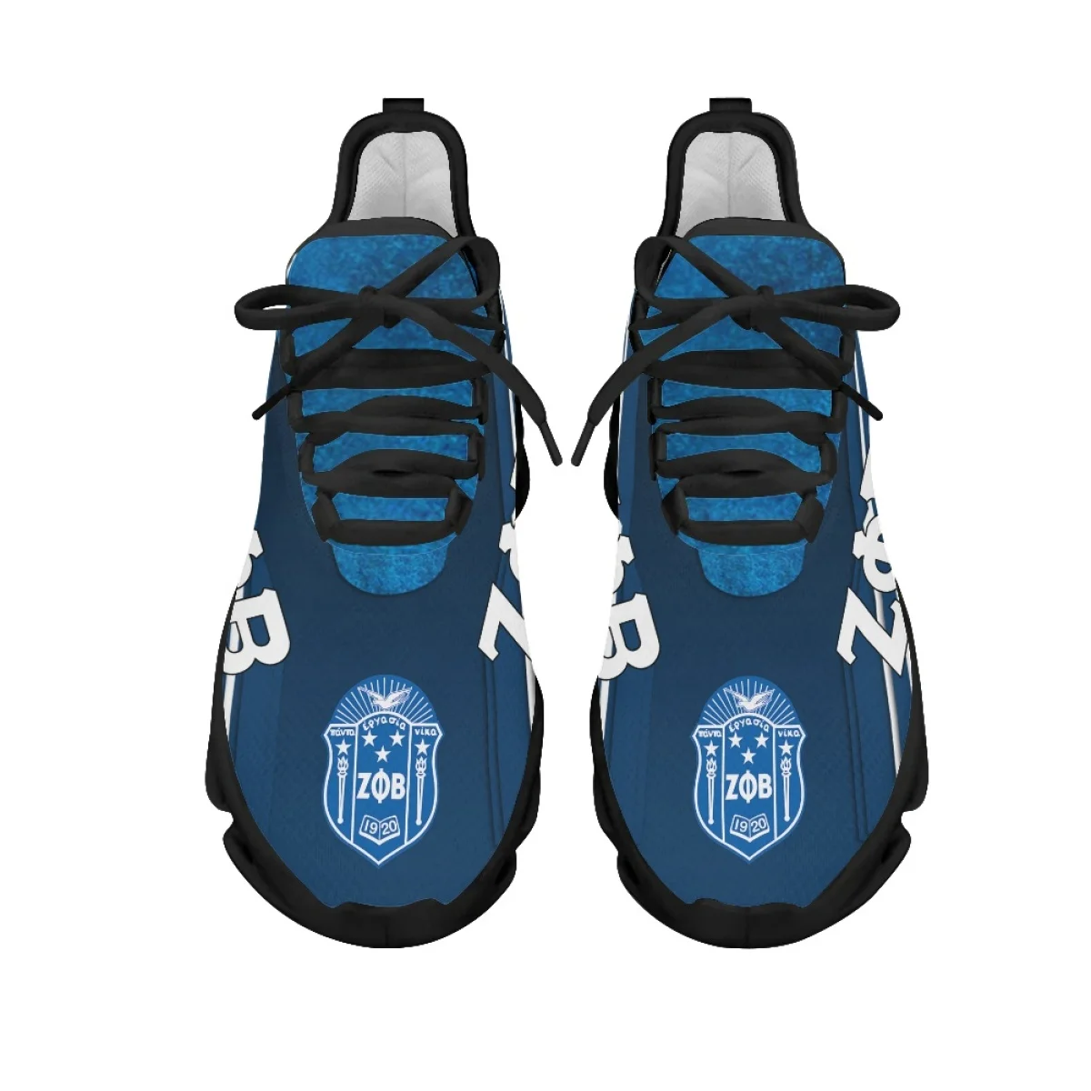 INSTANTARTS Retro Zeta Phi Beta Logo Print Ladies Platform Shoes Casual Outdoor Mesh Sneakers Non-Slip Tennis Flats for Women