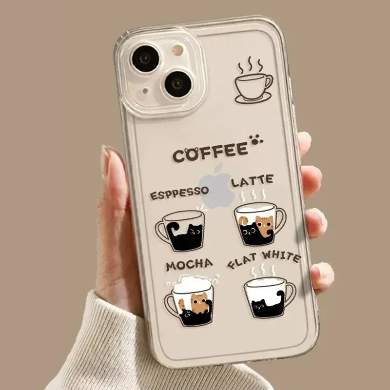 Прозрачный чехол для телефона с забавным котом и капибарой Samsung Galaxy S24 S23 S22 Ultra Plus