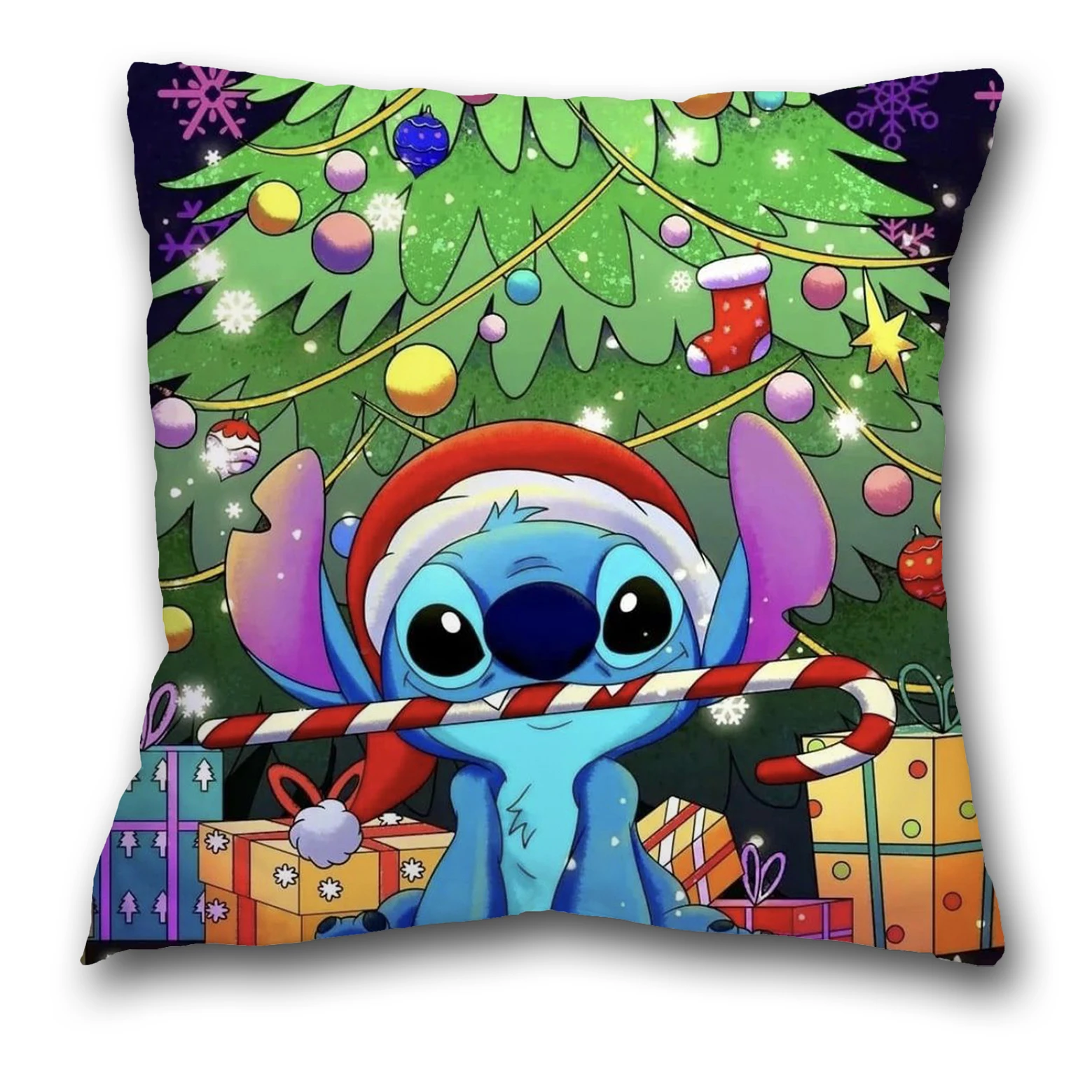 2024 Рождественская новая аниме Disney Stitch мультяшная серия наволочка 45 × см нежная
