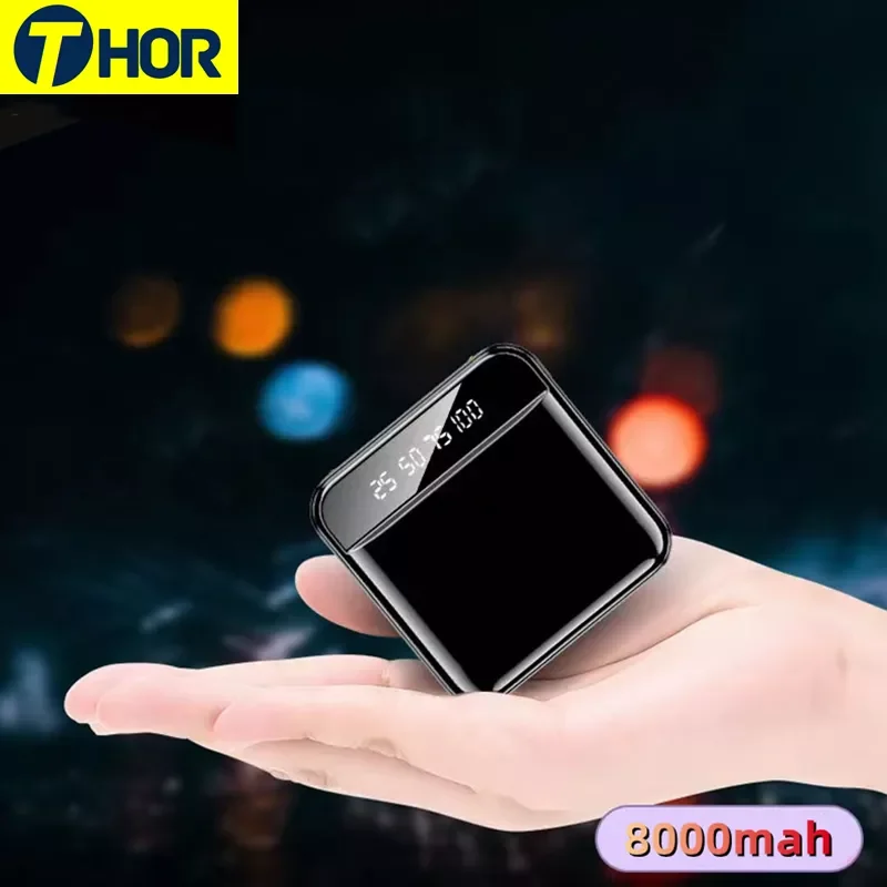

Stylish looking power bank 8000 mah digital fast charging outdoor portable charger for iPhone Poverbank