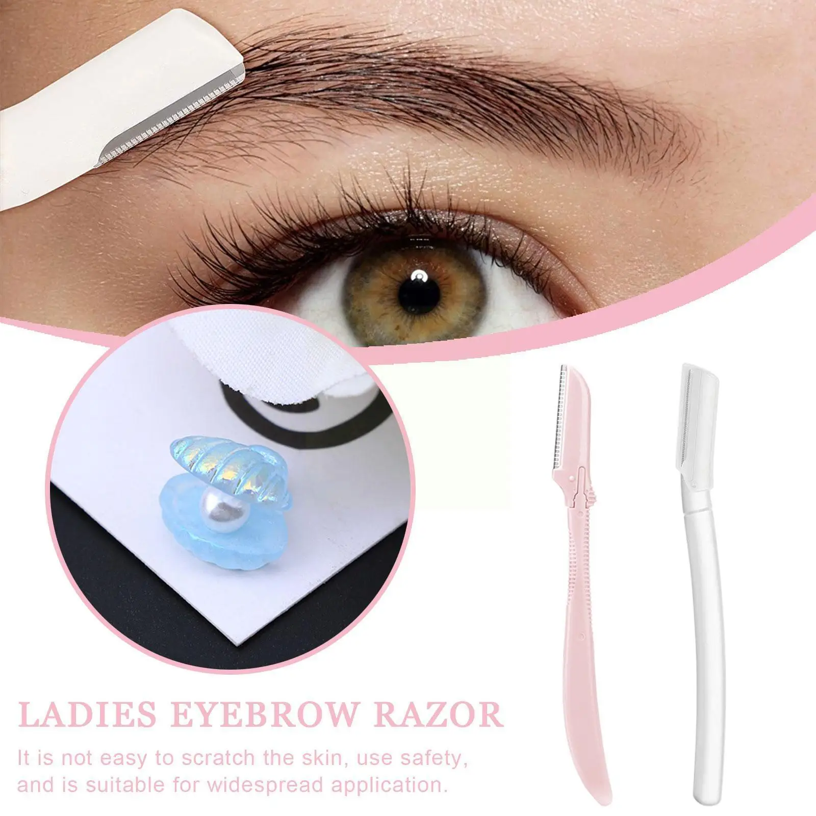 

Eyebrow Shaver Eyebrow Trimmer Blade Shaver Hair Remover Eye Brow Safety Tools Cutters Makeup Face Epilation J9w2