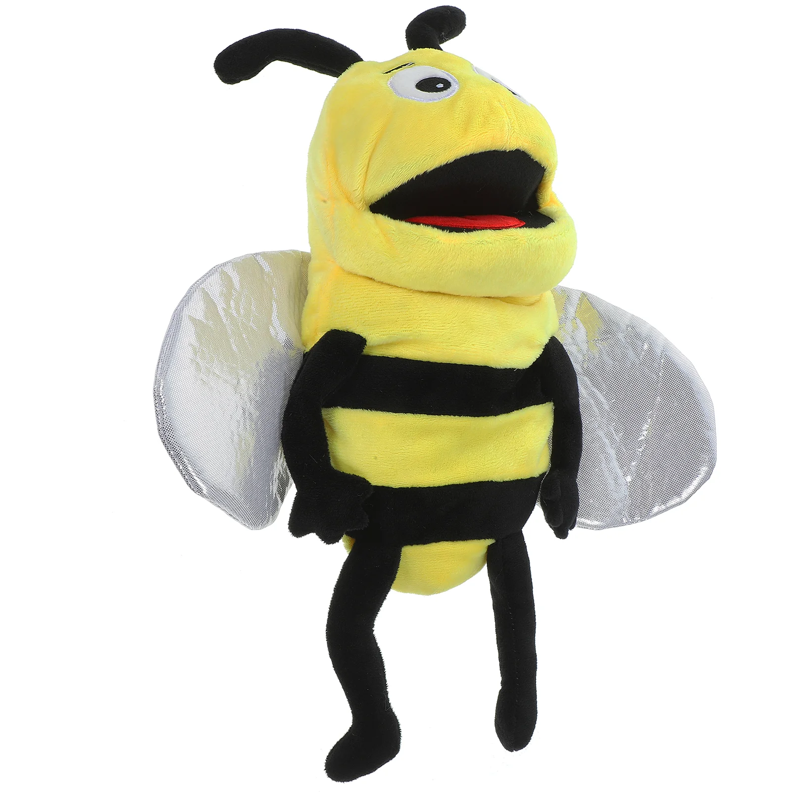 

Cartoon Bee Hand Puppet Supple Plush Animal Hand Toy Interactive Storytelling Puppet