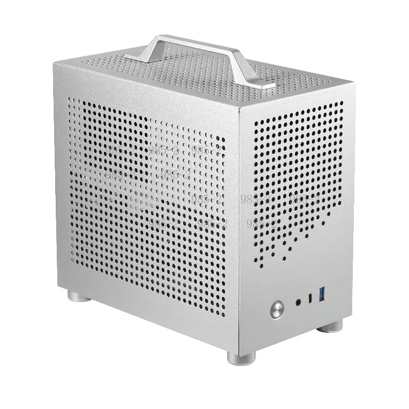 Корпус Mini ITX Tower с ручкой для переноски, поддержкой дискретной видеокарты, блоком питания SFX, компактный корпус для игрового ПК (art.: 3920d9ecdb313) - 3920d9ecdb313