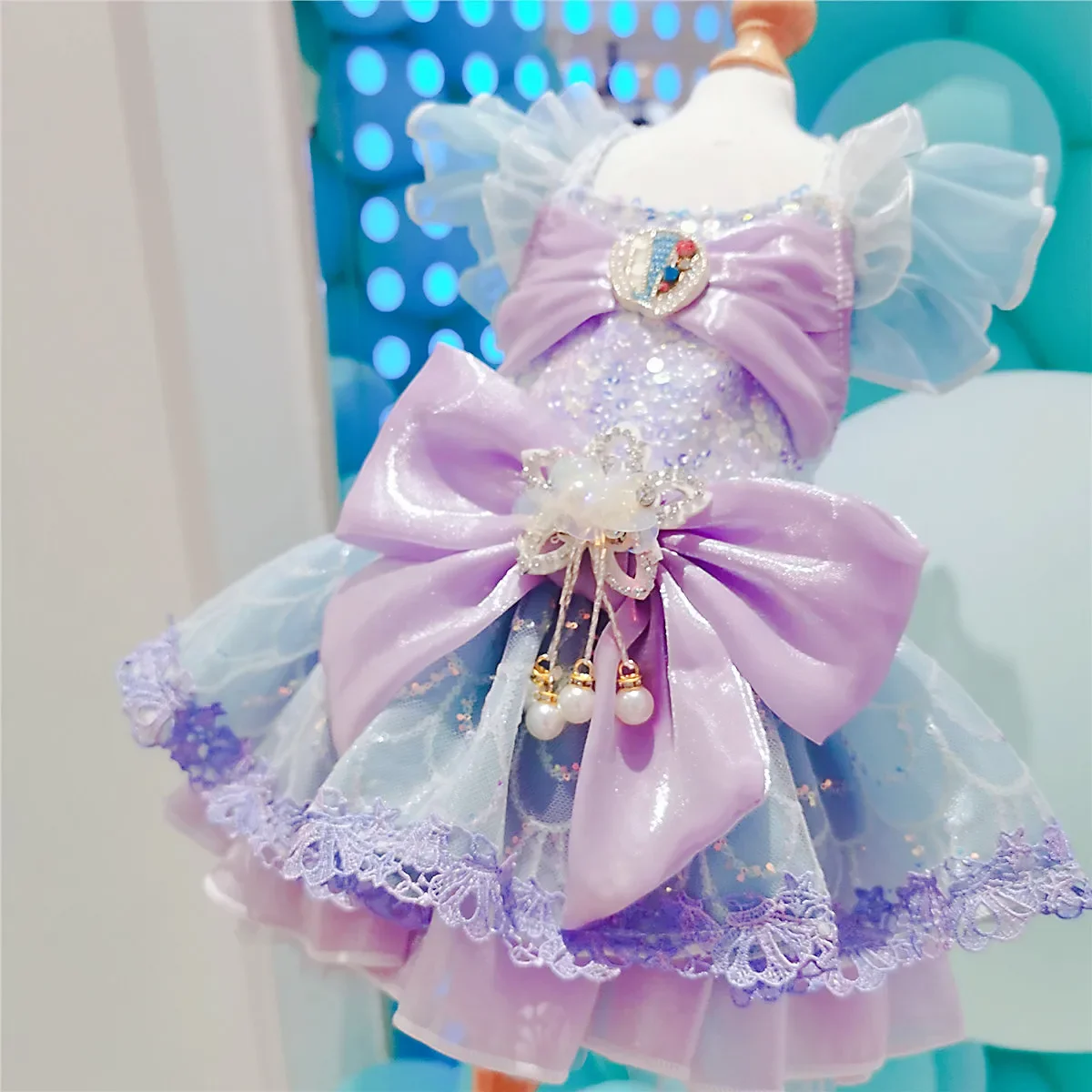 Роскошные костюмы высокого класса для щенков чистые ручной работы с кристаллами