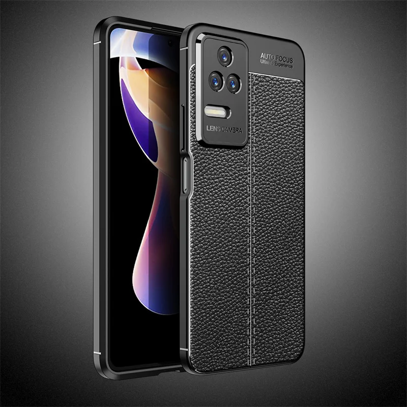 For Poco F4 Case Cover Poco F4 Coque Shockproof TPU Soft Leather Phone Funda Shell Bumper for Poco F4