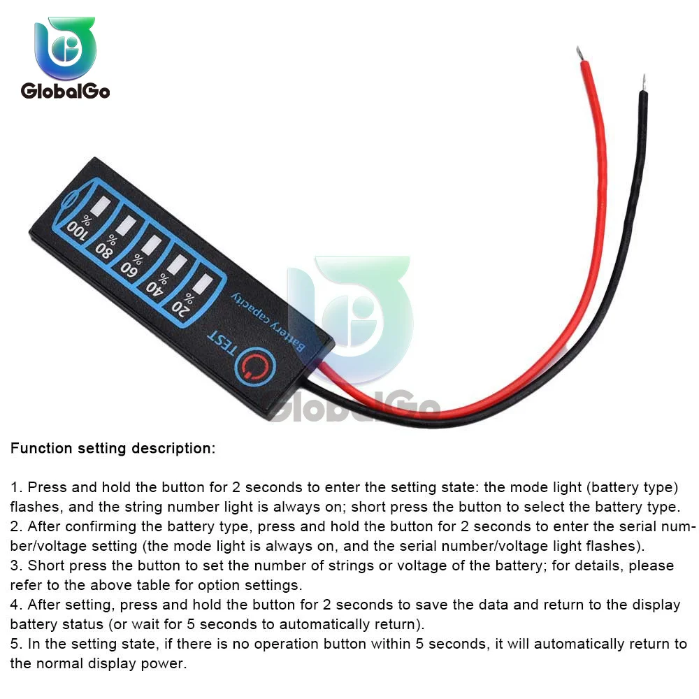 

3S 5V-30V Lithium Battery Li-po Li-ion Capacity Indicator Board Power Display Charging 4615 Charge 10mA 3-string LED Indicator