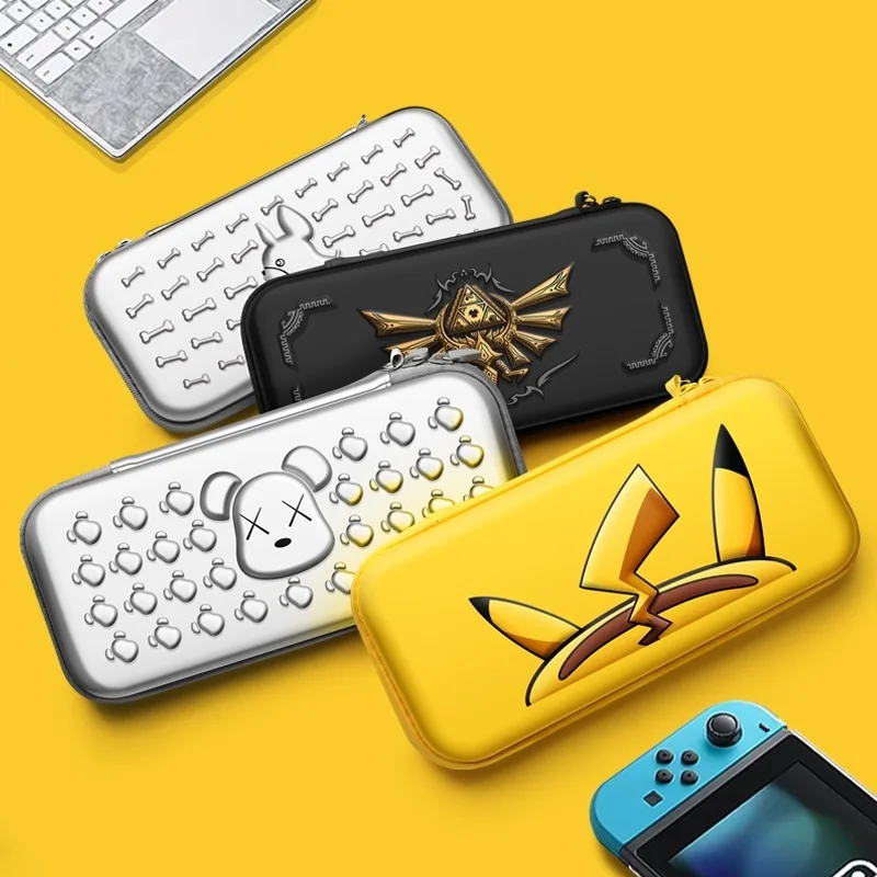 3D чехол с покемоном Пикачу для Nintendo Switch NS/Oled защитный сумка хранения ПУ дорожный
