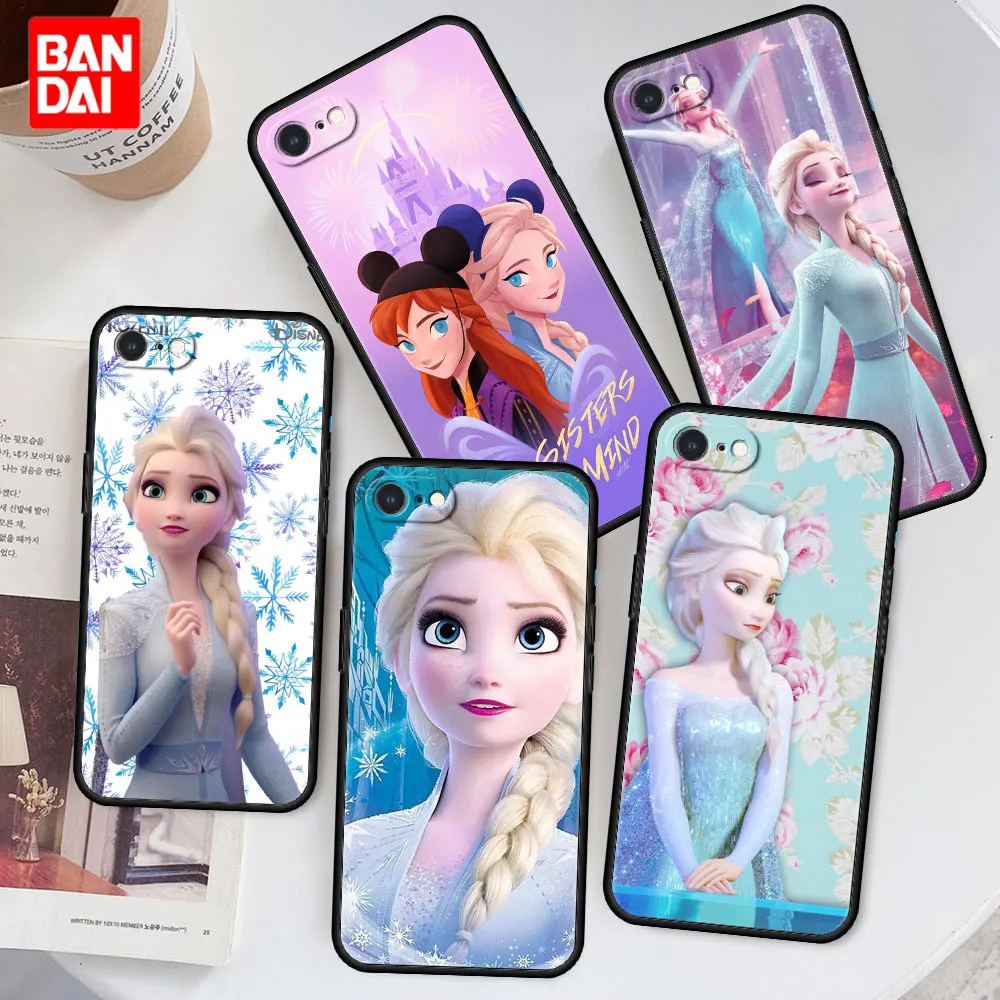 

Queen Elsa Princess Girl Anime Phone Case for Apple iPhone 8 7 6 6s Plus X XS Max XR Se 2020 7plus 8plus Xsmax Silicone Cover