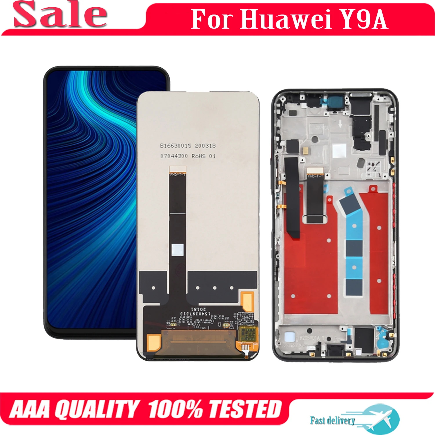 

Original 6.63'' For Huawei Y9A LCD Display Touch Screen Digitizer Assembly FRL-22 FRL-23 FRL-L22 FRL-L23 LCD With Frame