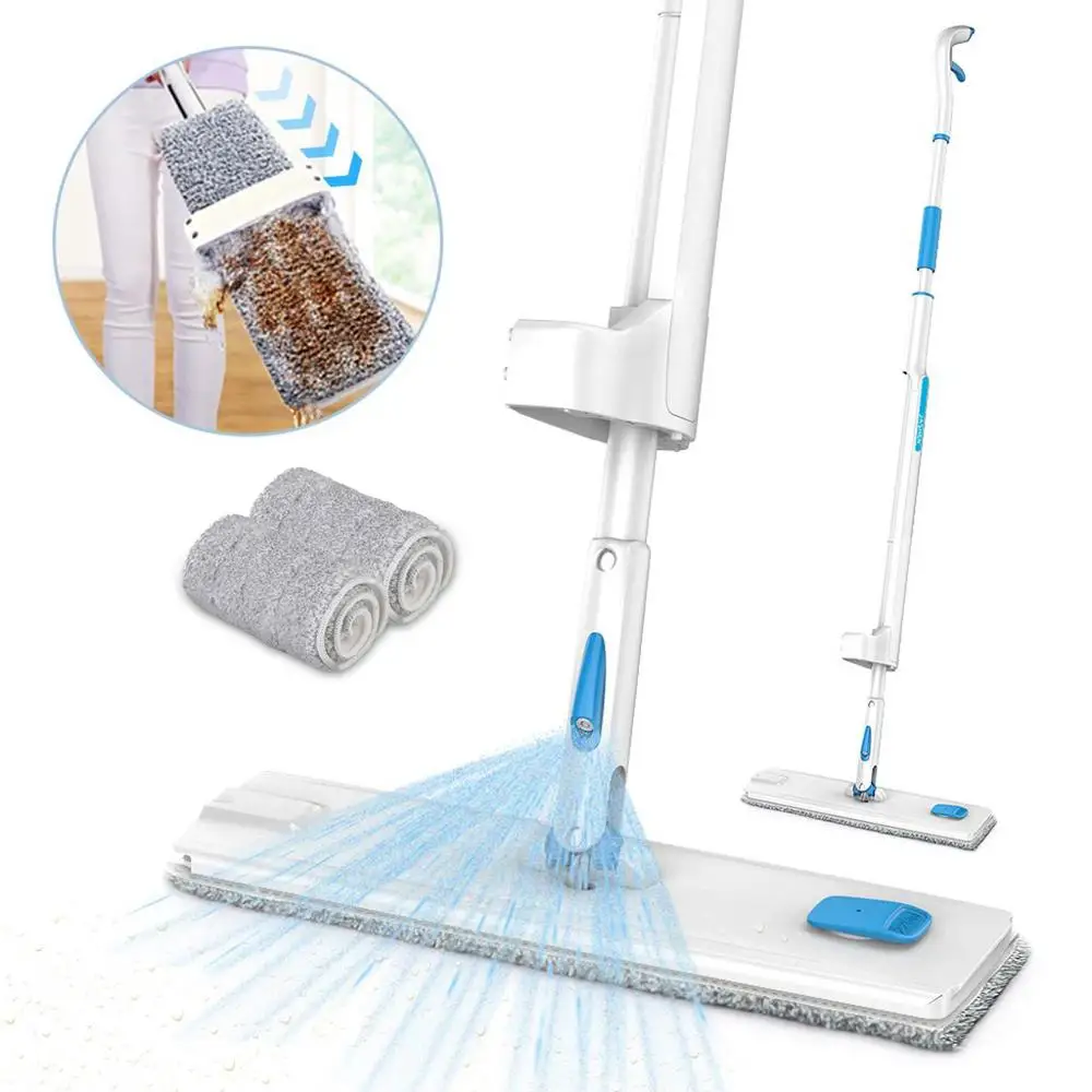 

Spray Mop with 2PCS Reusable Microfiber Mop Pads 360 Degree Handle Mop for Home Laminate Wood Tiles Floor Cleaning