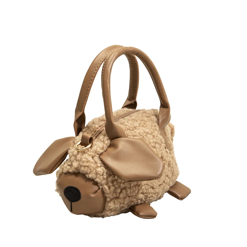 

Jenny&Dave texture minority single shoulder bag versatile messenger bag Women's bag new fashion autumn and winter Fleece handbag