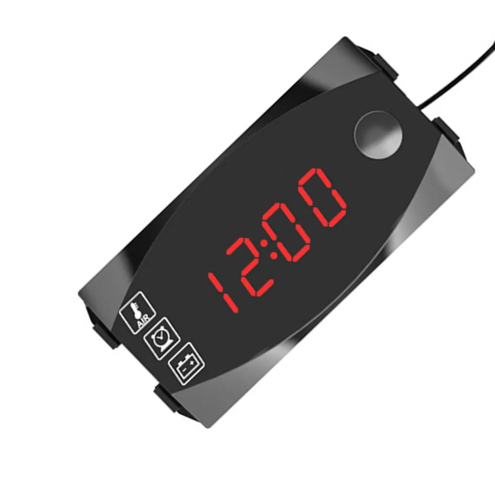 

Цифровой измерительный прибор, вольтметр, часы, термометр, индикатор, легкий измерительный прибор с панелью, для мотоциклов, улицы, дома, 12 В