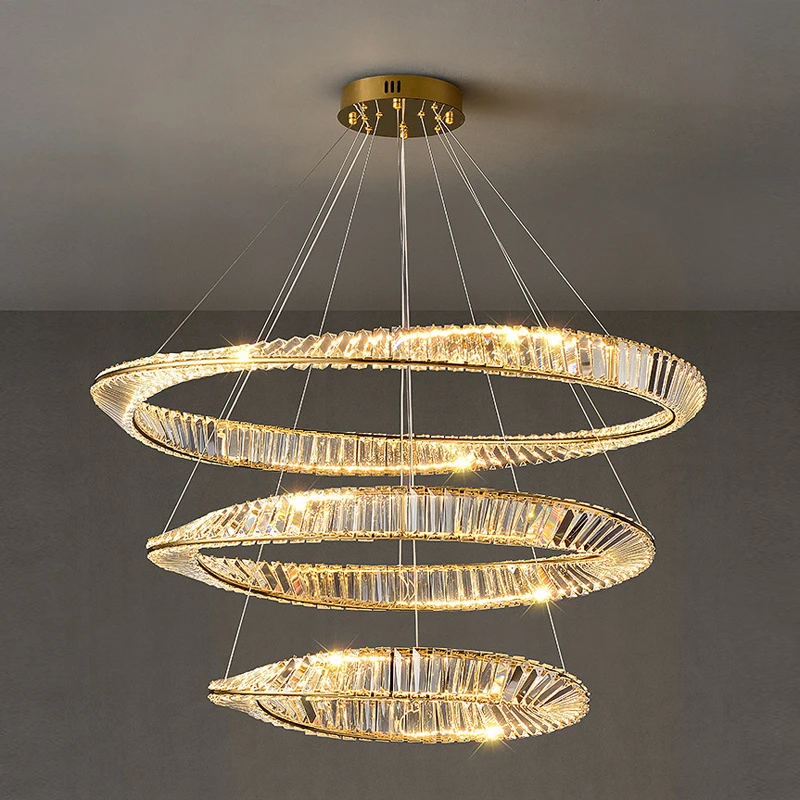 Светодиодные роскошные хрустальные люстры для гостиной спальни украшения