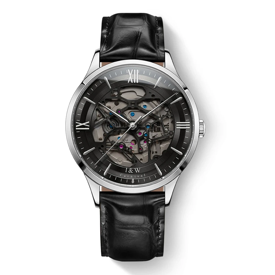 Часы наручные I &amp W Мужские автоматические брендовые роскошные механические